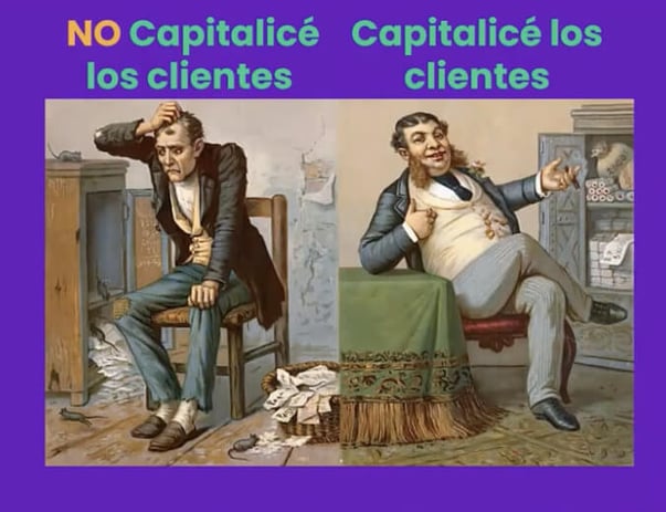 Capitalización de los clientes.
