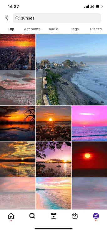 6285221ebedacbbc3853f32d_Captura de pantalla Instagram Sunset resultados